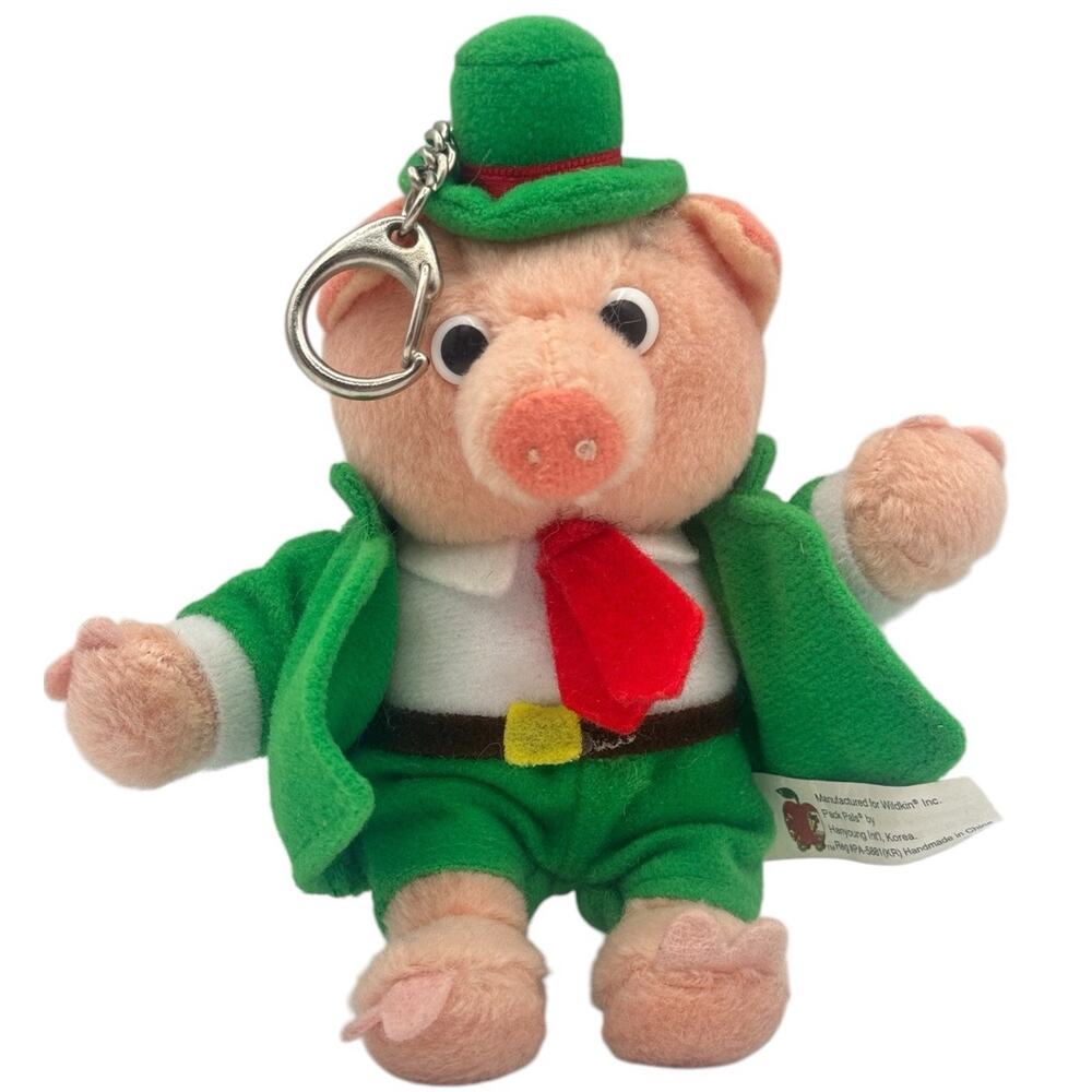 Vintage Richard Scarry Mr. Frumble Pig Plush Keychain 6" Busy World Wildkin 1997